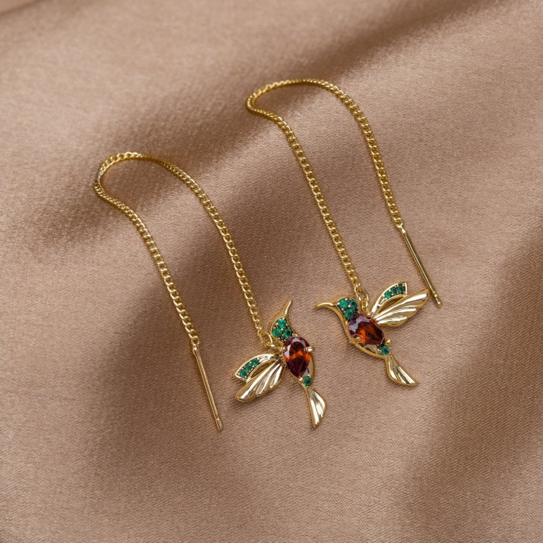 Eleganta kolibriörhängen