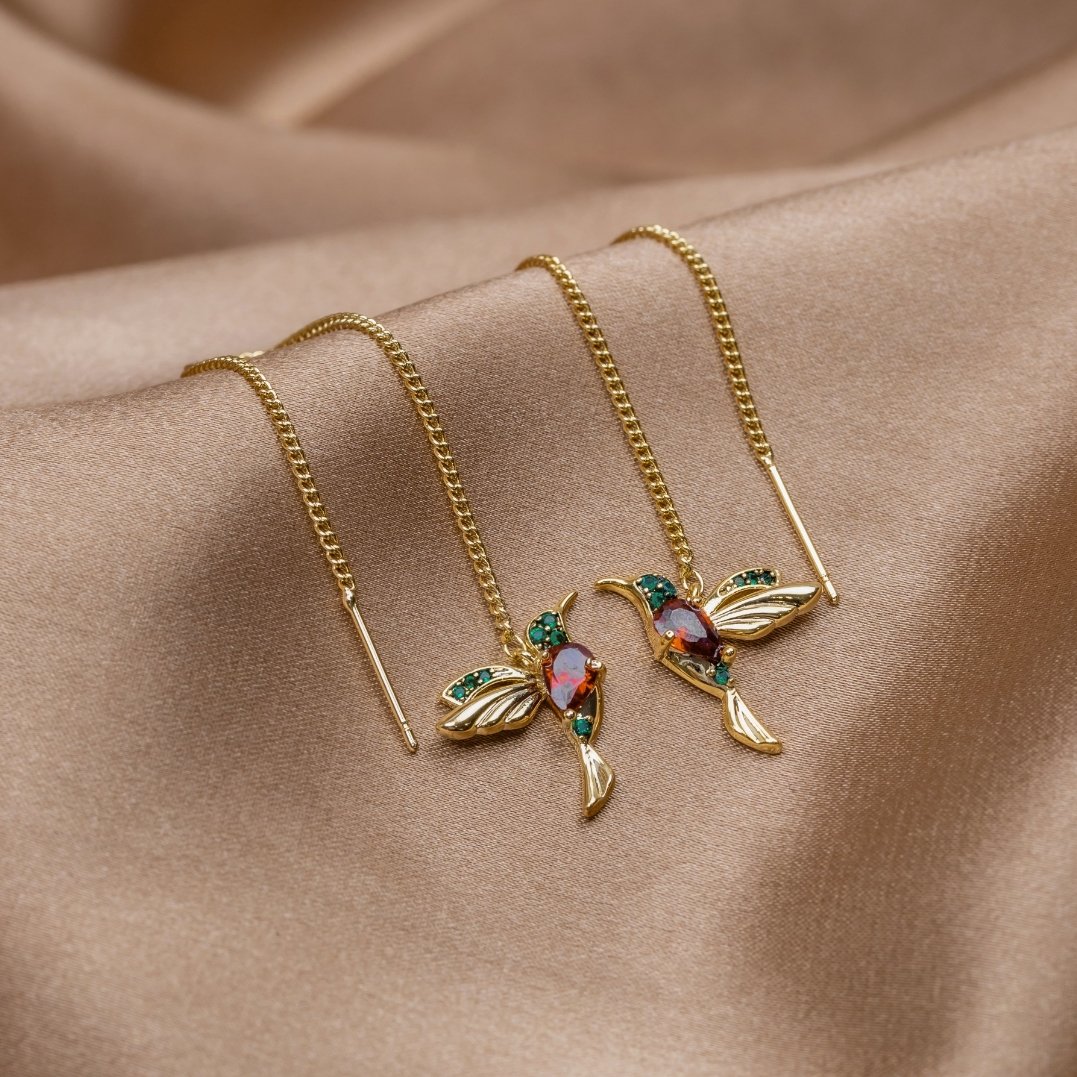 Eleganta kolibriörhängen