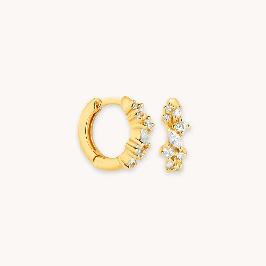 Kristall Cluster Huggies | Guld