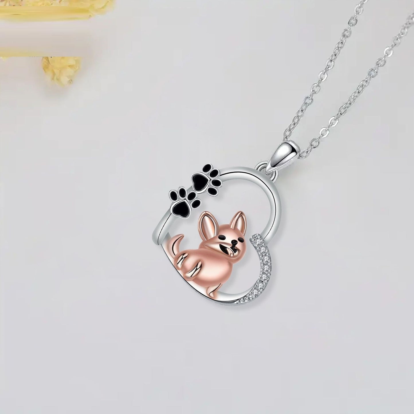 Lovely Hjärta Shaped Hund Hänge Halsband