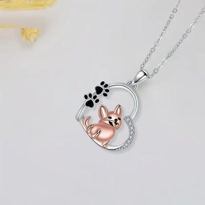 Lovely Hjärta Shaped Hund Hänge Halsband