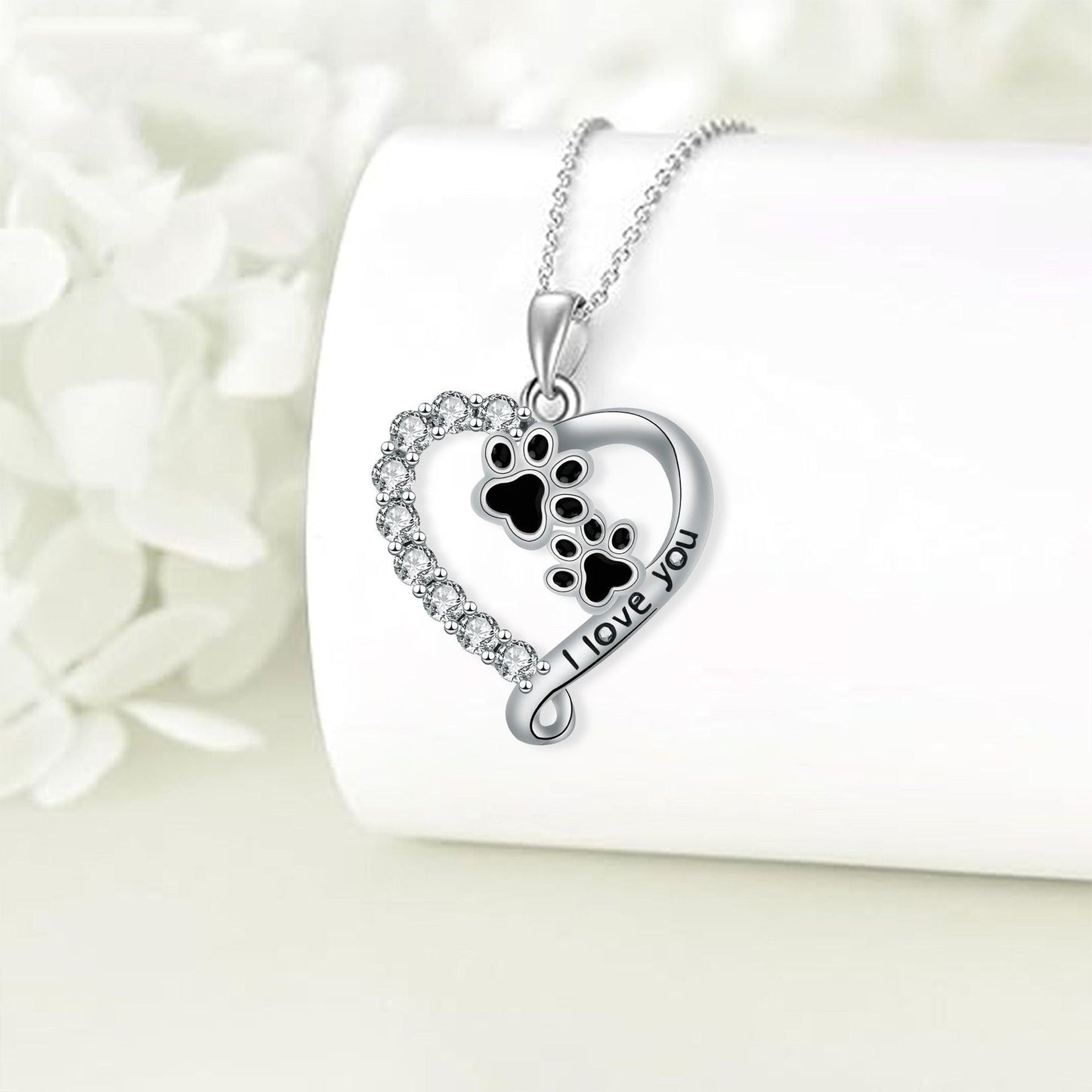 Hjärta Shaped Hänge Tass Halsband
