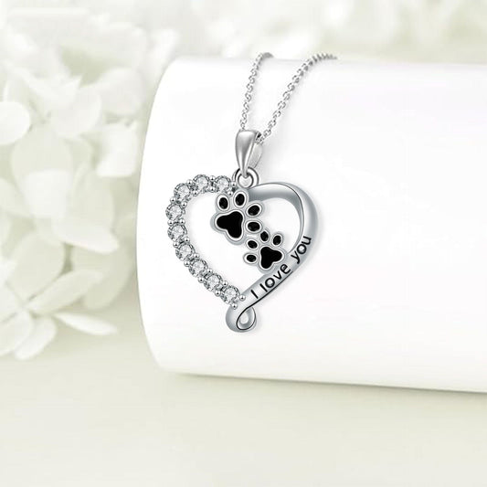 Hjärta Shaped Hänge Tass Halsband