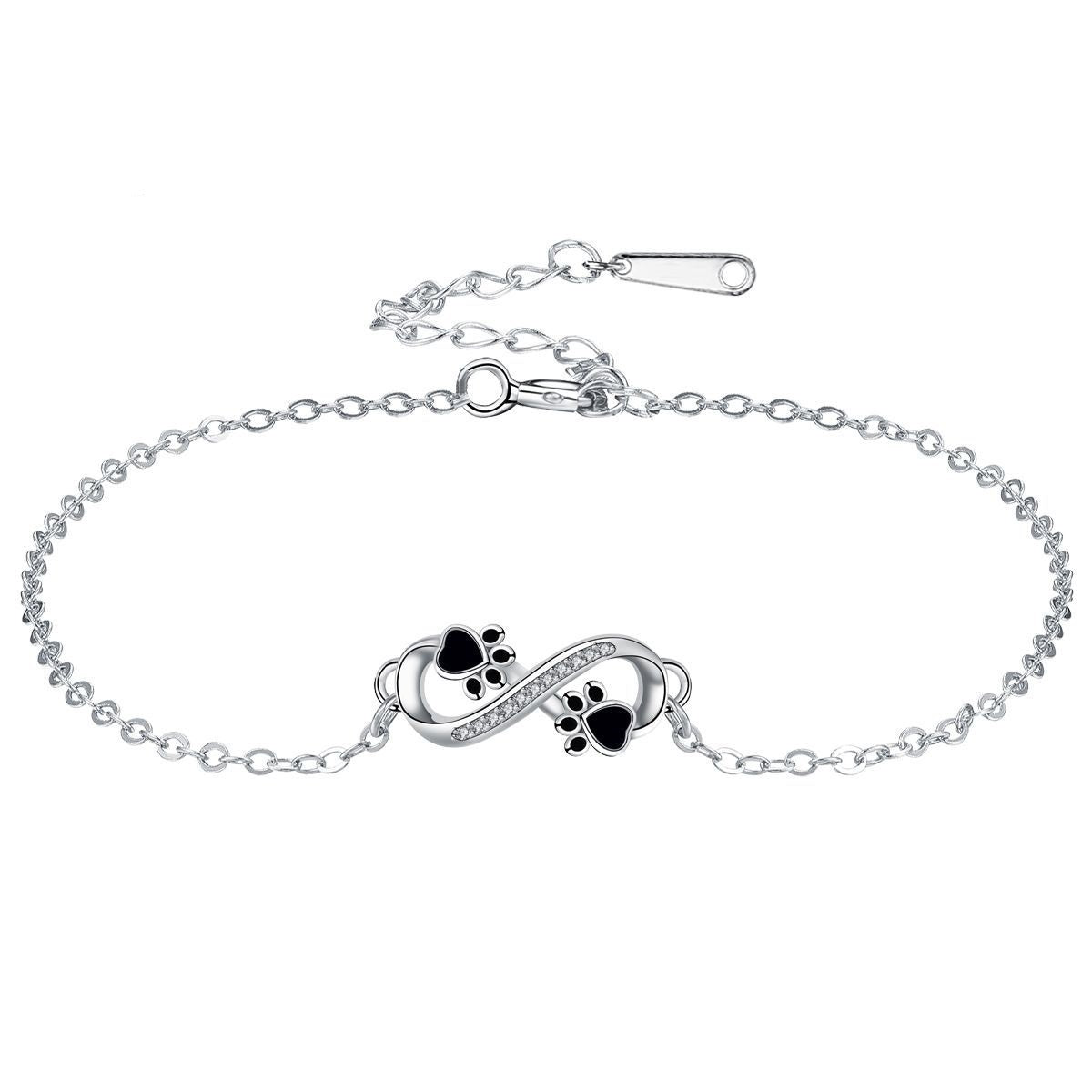 Infinite Symbol Hänge Dogs Tass Womens Armband