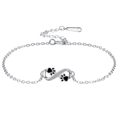 Infinite Symbol Hänge Dogs Tass Womens Armband