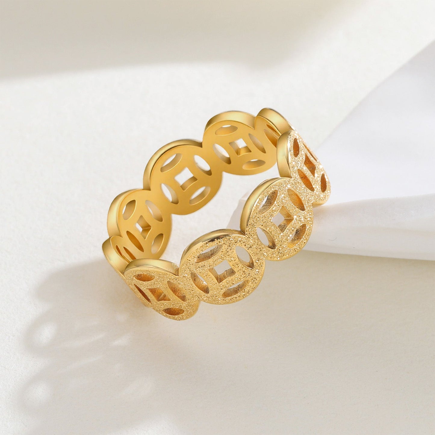 Ella Klassisk Pattern Ring | Guld