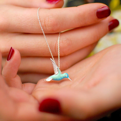 Sterling Silver Enamel Kolibri Halsband