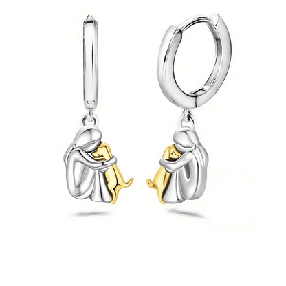 Sterling Silver Hund Mom Halsband Set