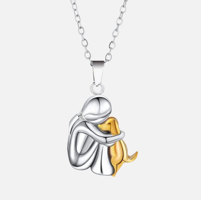 Guld Hund Memorial Hänge Halsband