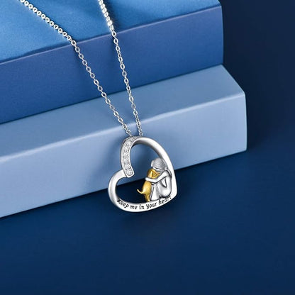 Sterling Silver Hund Memorial Hjärta Halsband