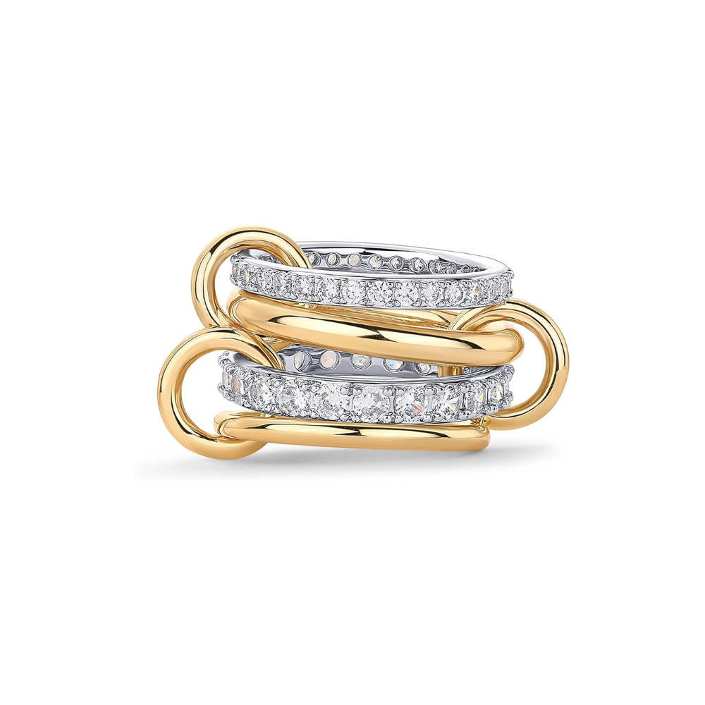 Interlock Stack Rings | Guld