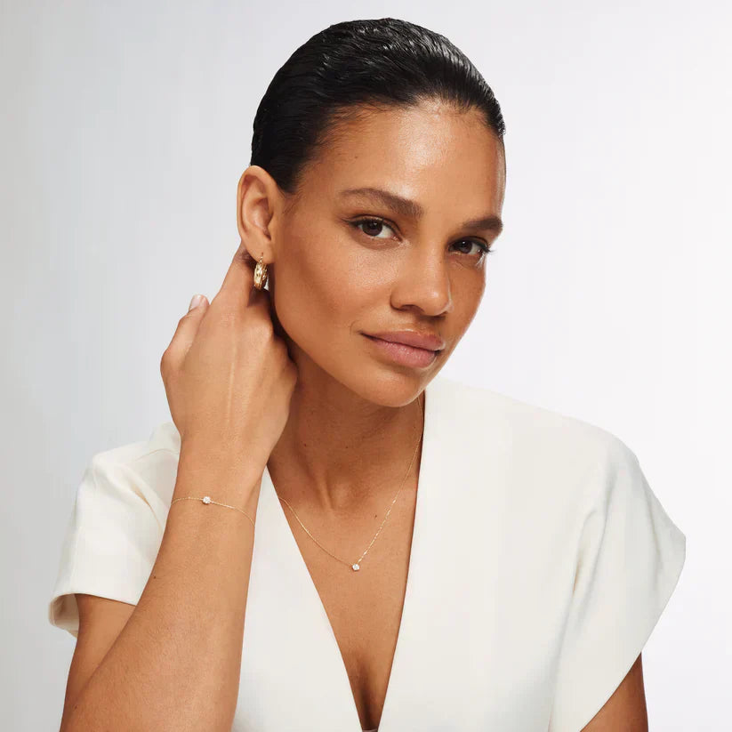 Clea Moissanite Sten armband | Guld