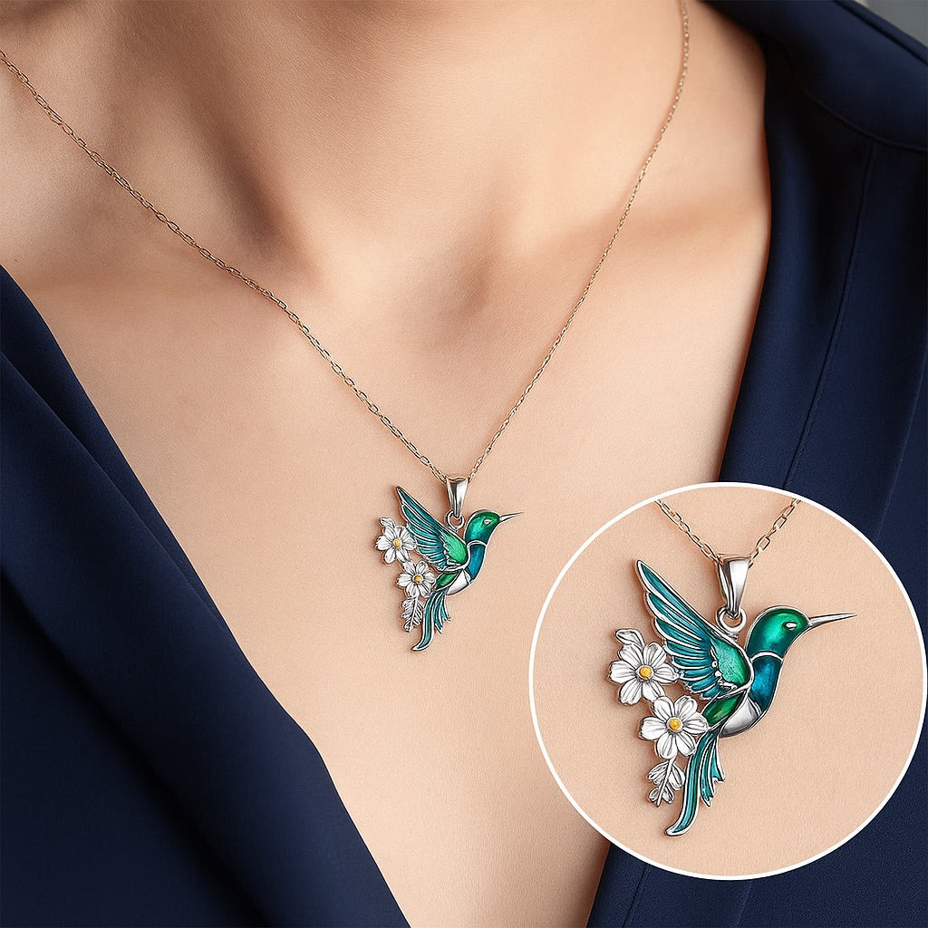 Beautiful Kolibri Halsband With Bonus Örhängen