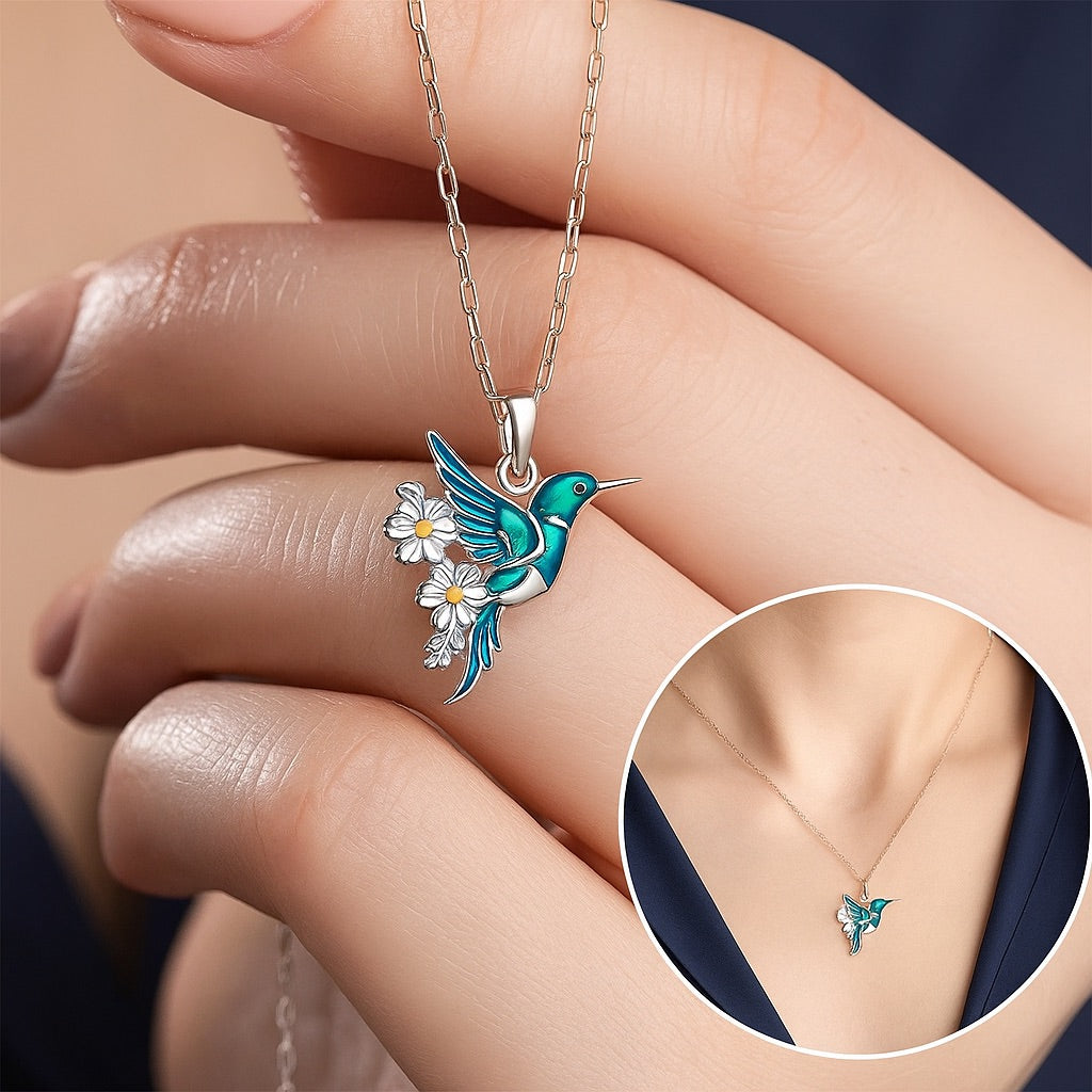 Beautiful Kolibri Halsband With Bonus Örhängen