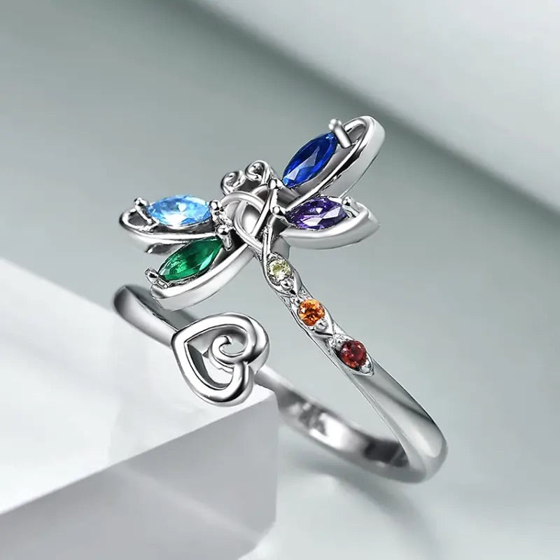 Vintage Trollslända Justerbar Ring