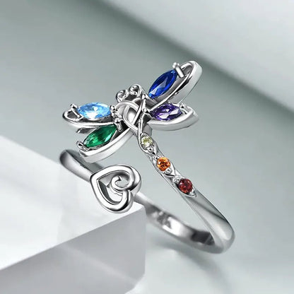 Vintage Trollslända Justerbar Ring