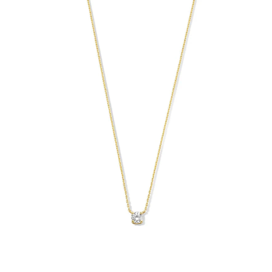 Clea Moissanite Sten halsband | Guld