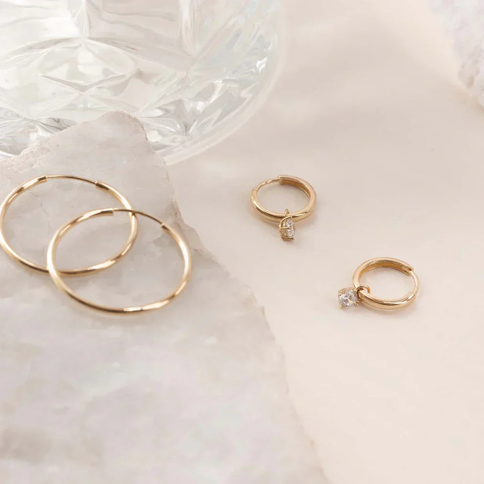 Larmes de Lune Sten creolörhängen | Guld