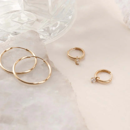 Larmes de Lune Sten creolörhängen | Guld