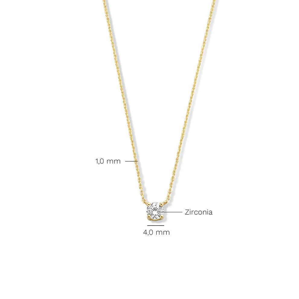 Clea Moissanite Sten halsband | Guld