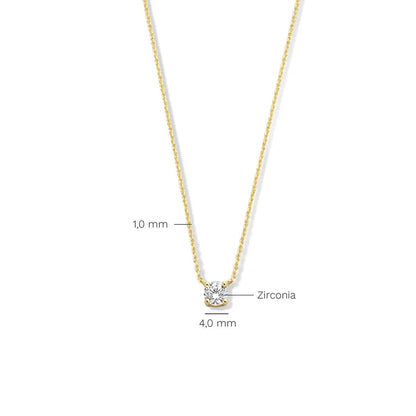 Clea Moissanite Sten halsband | Guld