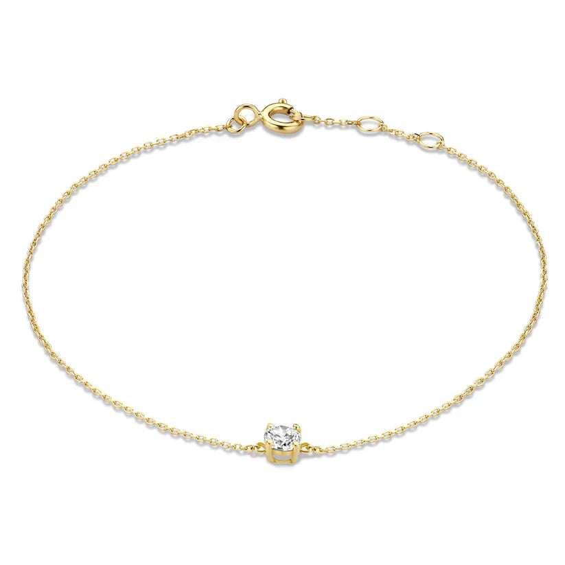 Clea Moissanite Sten armband | Guld