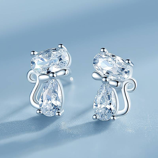 Vintage Zirconia Katt Örhängen
