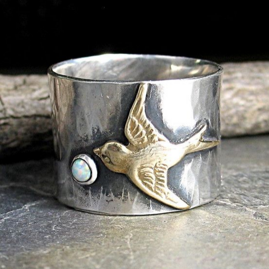 Vintage Blomma Guld Ring Copia