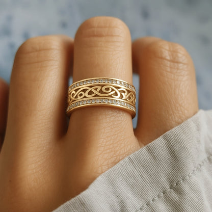 Bright Hollow Guldfärgad Ring