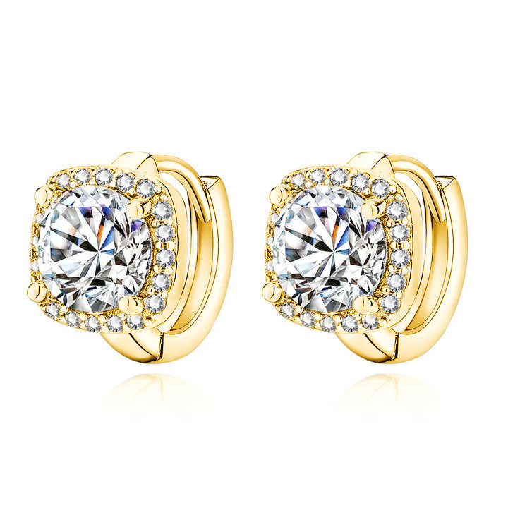 Nadine square earrings | Guld