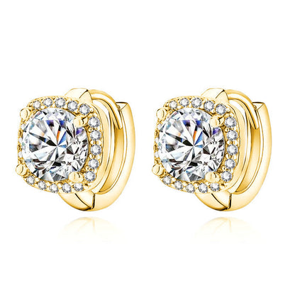 Nadine square earrings | Guld
