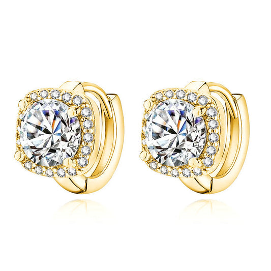 Nadine square earrings | Guld