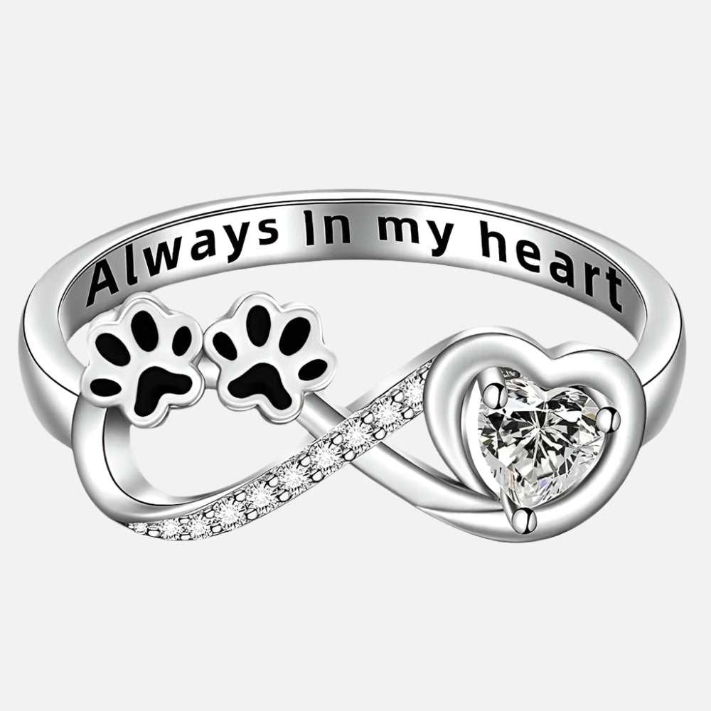 Sterling Silver Tass Print Infinity Ring