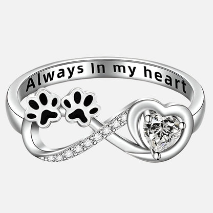 Sterling Silver Tass Print Infinity Ring