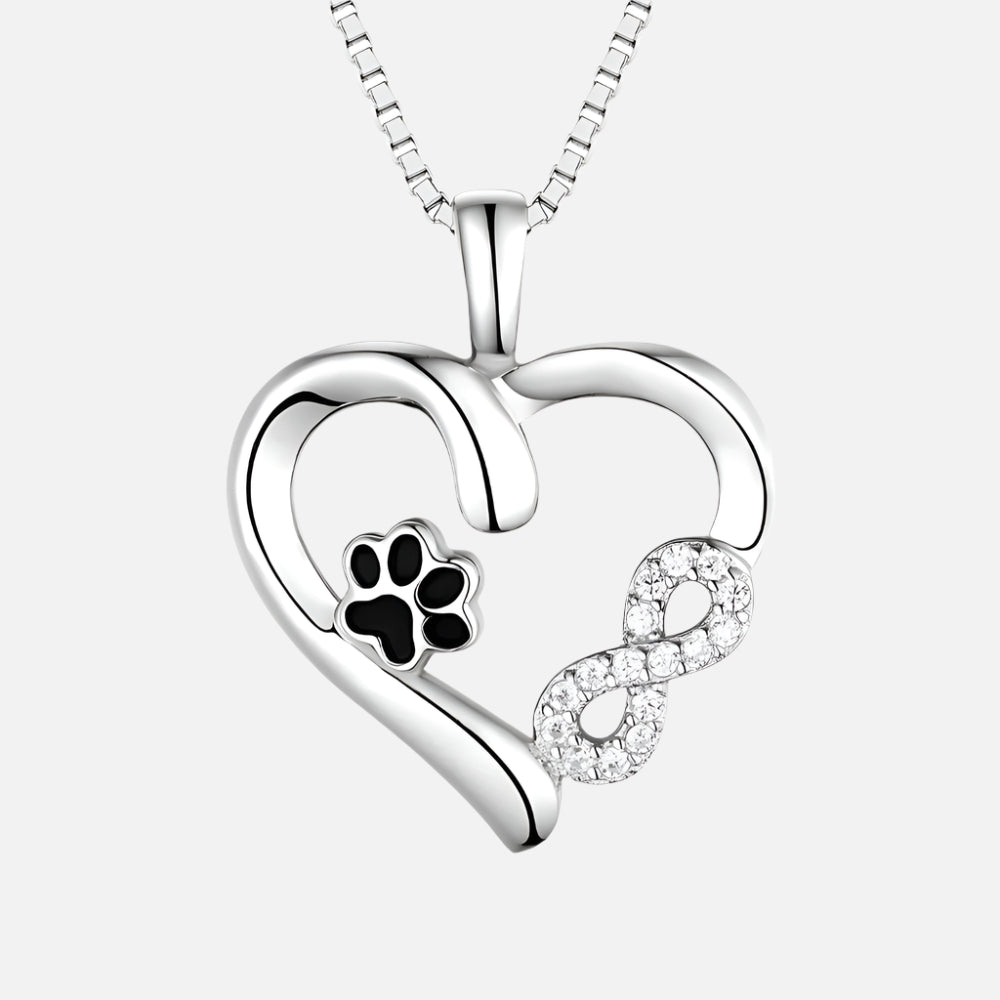 Infinity Hjärta Tass Memorial Halsband