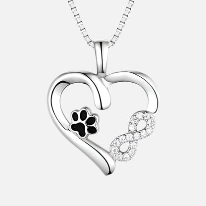 Infinity Hjärta Tass Memorial Halsband
