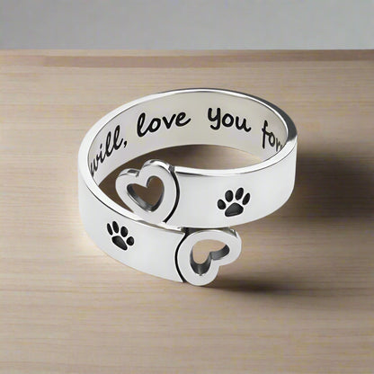 Tass Print Hjärta Twist Memorial Ring