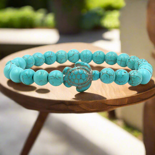 Unique Naturlig Stone Beads Sköldpadda Bracelets