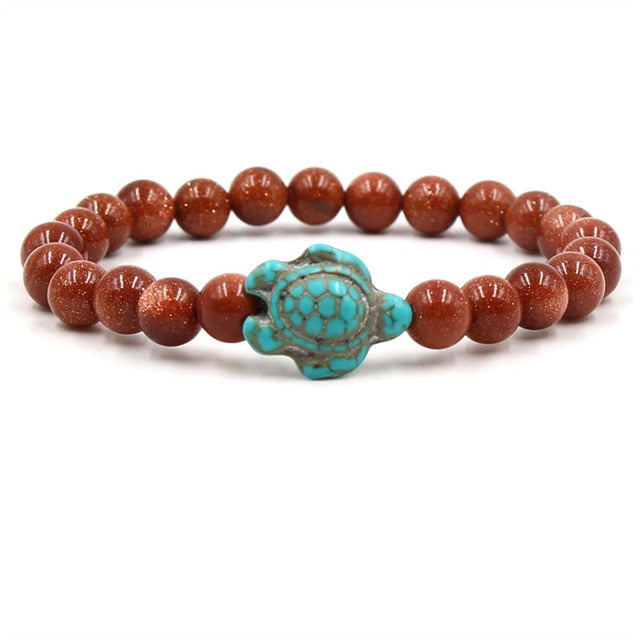 Unique Naturlig Stone Beads Sköldpadda Bracelets