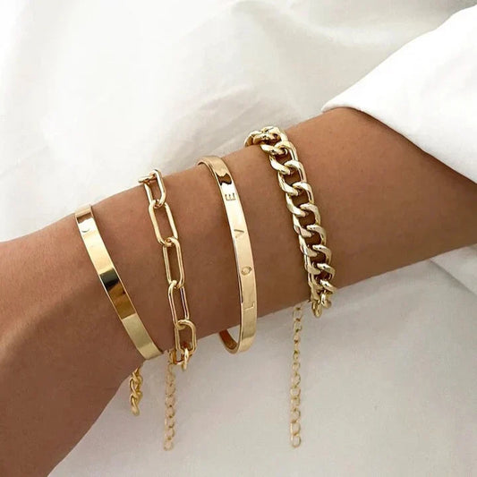 Elan Mercer armband Set | Guld