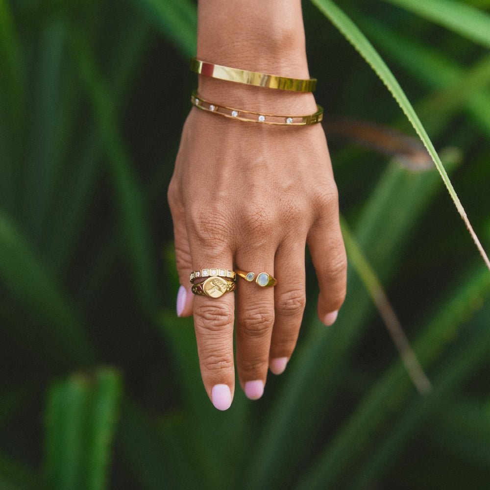 Sofia Kristall & Guldfärgad Armband