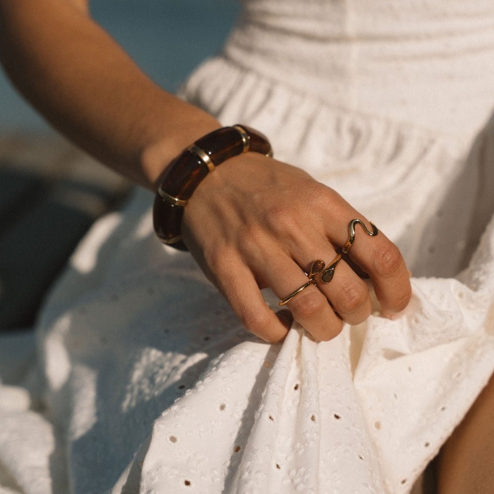 Tiger Eye Sten Wrap Ring