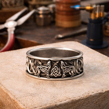 Viking Varg Statement Ring